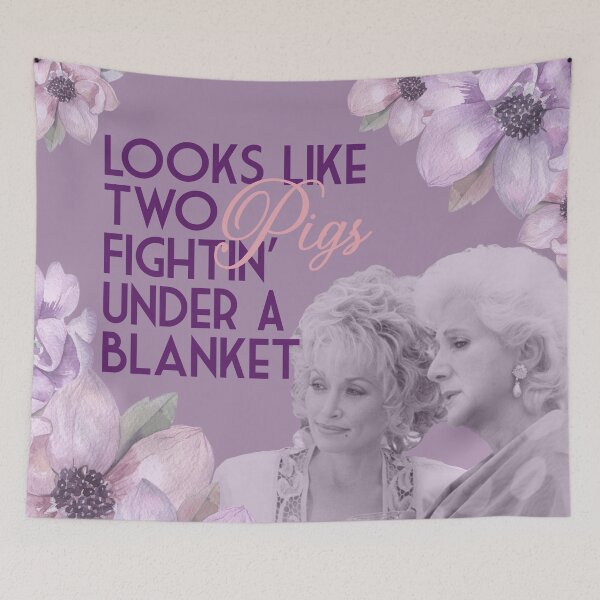 Item preview, Steel Magnolias Clairee Two Pigs Fighting Under a Blanket Funny Movie Quote Lavender Version designed and sold by gunsnhoney.