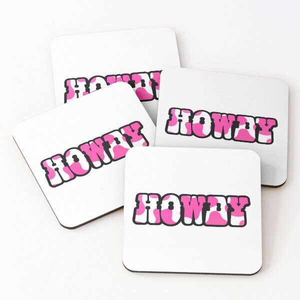 Item preview, Pink Cow Print "Howdy" Country Sticker designed and sold by Brooke’s Broadway Stickers.