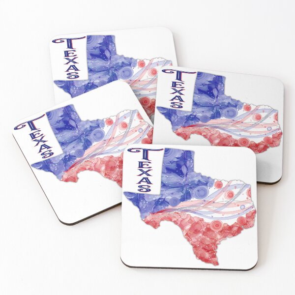 Item preview, Texas State Map outline in alcohol ink style designed and sold by Kristinesque.