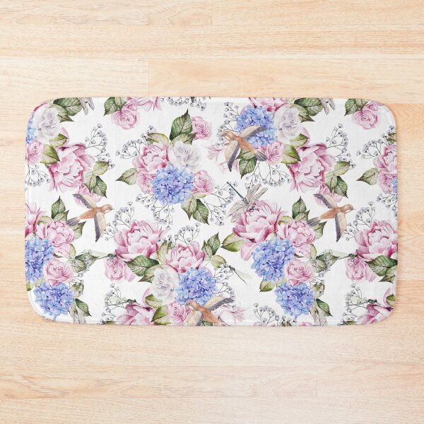 Item preview, Vintage Watercolor Roses and Hydrangea flowers designed and sold by silviaol.
