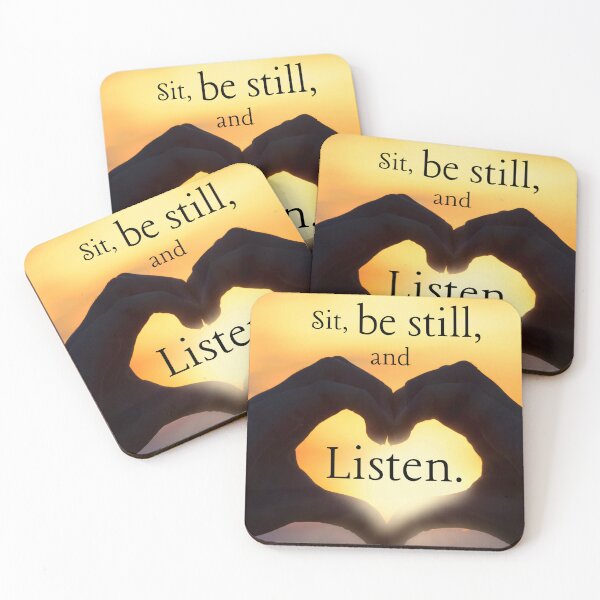 Item preview, Sit, be still, and listen. Rumi quote designed and sold by Art-Vibrations.