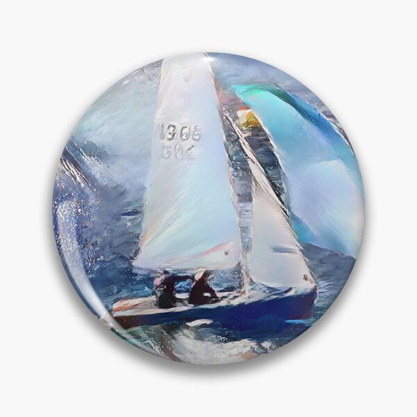 Item preview, AI Pale Blue Spinnaker Sail Boat designed and sold by LymphomaLass.