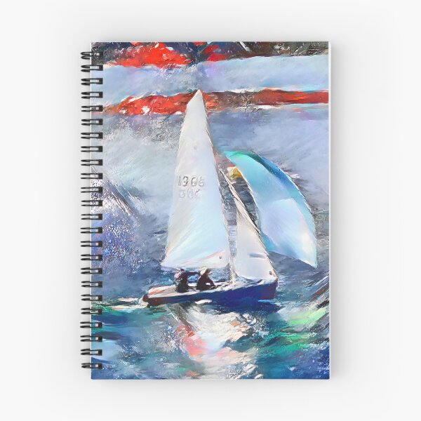 Item preview, AI Pale Blue Spinnaker Sail Boat designed and sold by LymphomaLass.