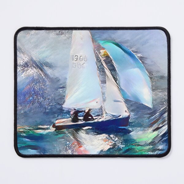 Item preview, AI Pale Blue Spinnaker Sail Boat designed and sold by LymphomaLass.