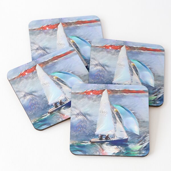 Item preview, AI Pale Blue Spinnaker Sail Boat designed and sold by LymphomaLass.