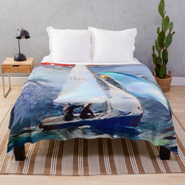 Item preview, AI Pale Blue Spinnaker Sail Boat designed and sold by LymphomaLass.
