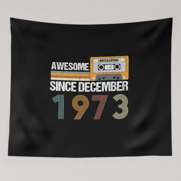 Item preview, Awesome Since December 1973 | 49th Birthday Gifts | 49 Years Old Gifts designed and sold by AMINE  ★★★★★.