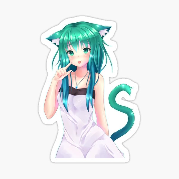 Cute Anime Kitty Girl Porn - Anime Cat Girl Stickers for Sale | Redbubble