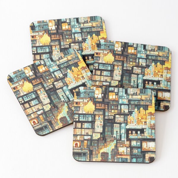 Item preview, lost pixelated city scape. designed and sold by Misterplankton.