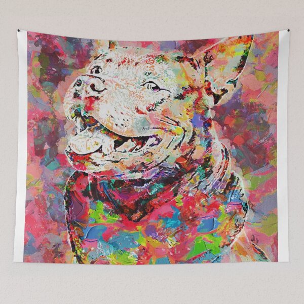Item preview, Peach Color Splash Custom Pet Portrait Wallart designed and sold by rossagrantt.
