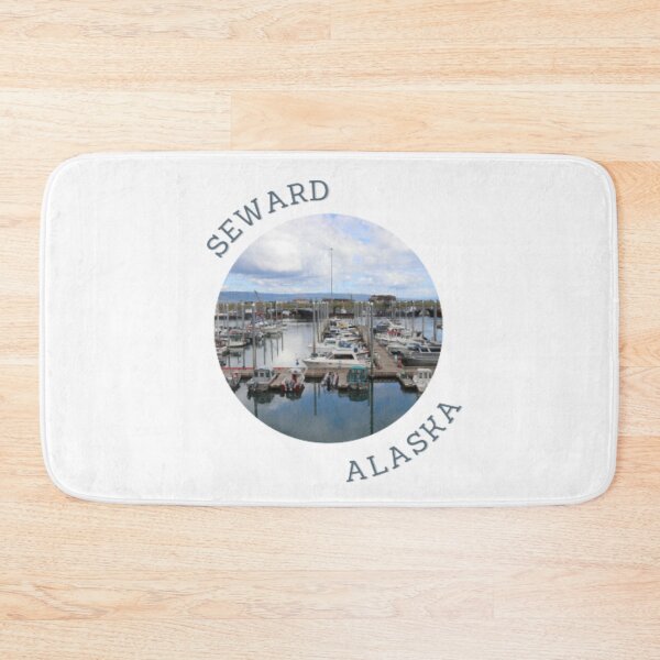 Item preview, Seward Alaska Boat Harbor and Mountains designed and sold by TouchofAlaska.