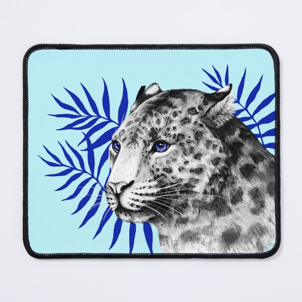 Item preview, Amur leopard on a pink and turquoise background designed and sold by Shalashh.