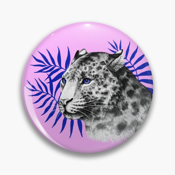 Item preview, Amur leopard on a pink and turquoise background designed and sold by Shalashh.