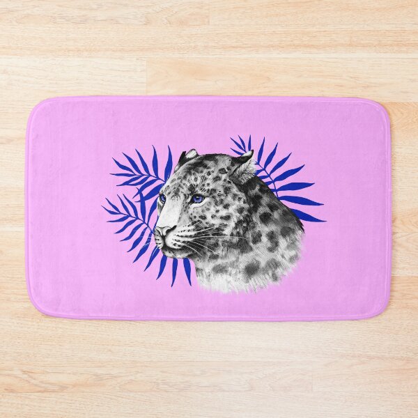 Item preview, Amur leopard on a pink and turquoise background designed and sold by Shalashh.