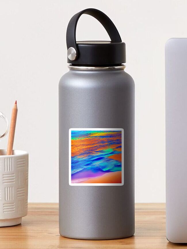 Sticker, Stillness Gifts Shades of Water designed and sold by stillnessgifts