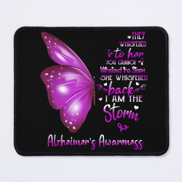 Item preview, She Whispered Back I Am The Storm Alzheimer's Awareness Butterfly designed and sold by frechettee.