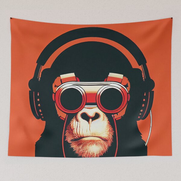 Item preview, Music Monkey, Headphones designed and sold by PeanutArtCorner.