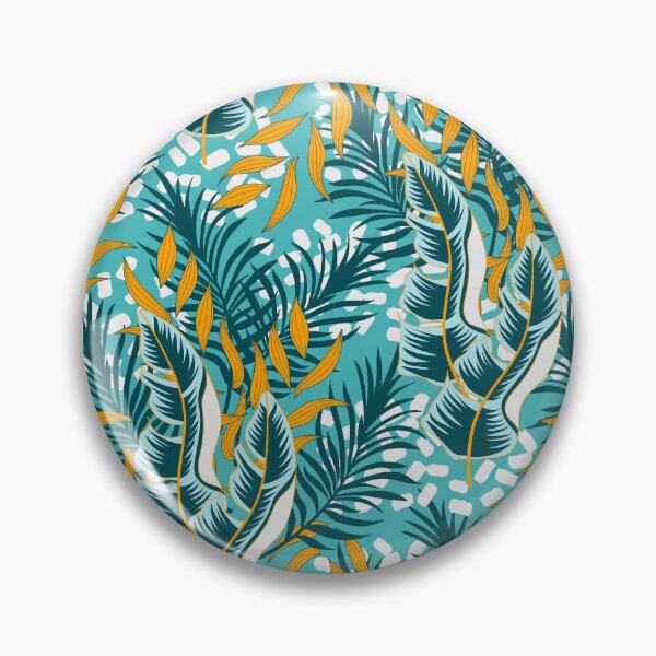 Artikelvorschau, Turquoise Tropical Leaves Pattern entworfen und verkauft von CuteTrendyFinds.