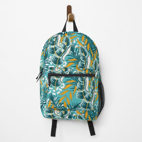 Item preview, Turquoise Tropical Leaves Pattern designed and sold by CuteTrendyFinds.