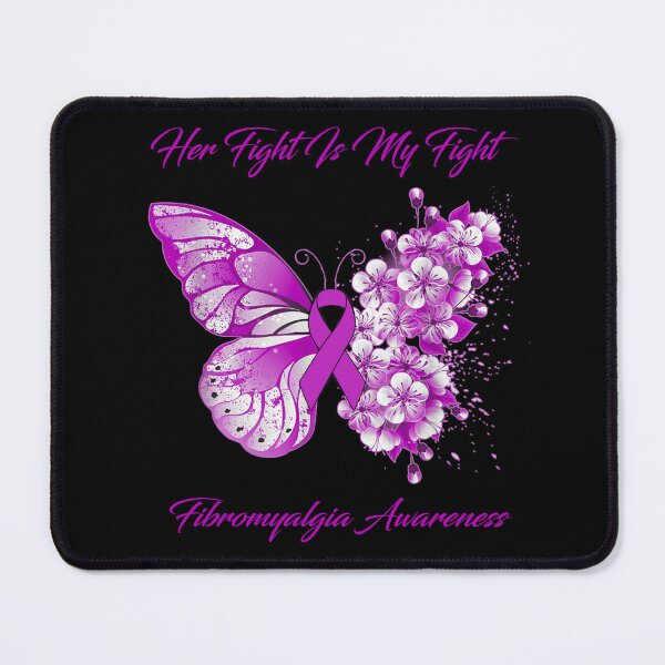 Item preview, Her Fight Is My Fight Fibromyalgia Awareness Butterfly Ribbon Gifts designed and sold by Adropine.