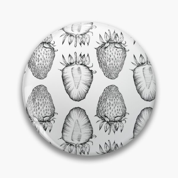 Item preview, An Insightful Look Inside a Strawberry (Black and White Pattern) designed and sold by stronghart.