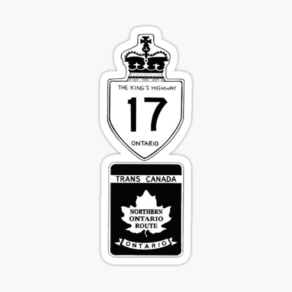 Trans-Canada Highway 17 Northern Ontario Route Sticker