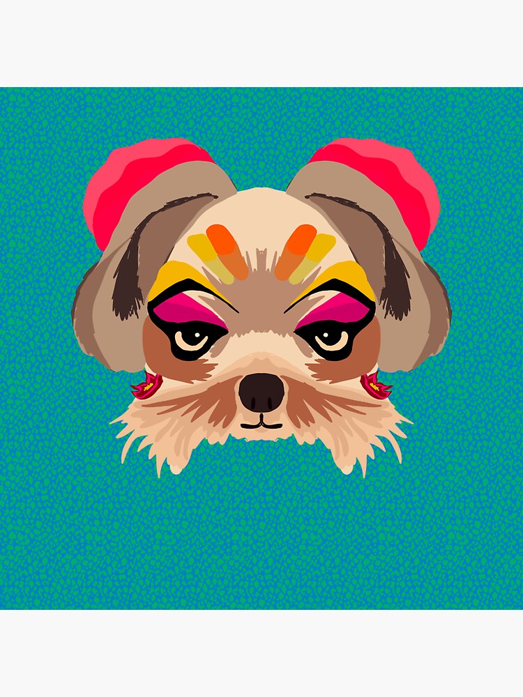 "Drag queen dog" Sticker for Sale by andybirkey Redbubble