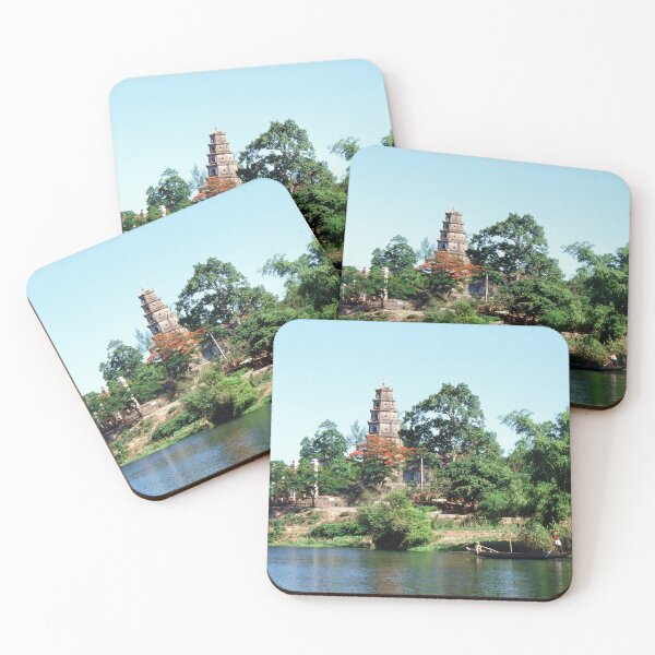 Item preview, 1970s - Asian Scene with the Heritage Monument. Thien Mu Pagoda, Hue Vietnam designed and sold by thatwaslife.