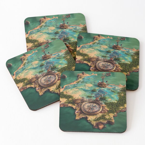 Item preview, Mapa de piratas de fantasía designed and sold by Wizardthropist.