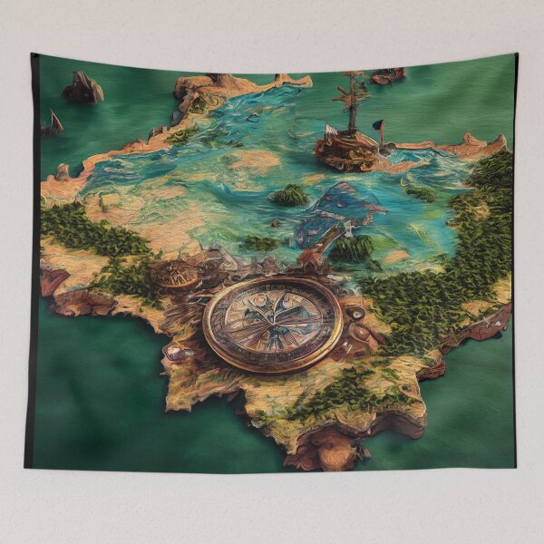 Item preview, Mapa de piratas de fantasía designed and sold by Wizardthropist.
