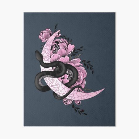 Moon Snake Art Board Print