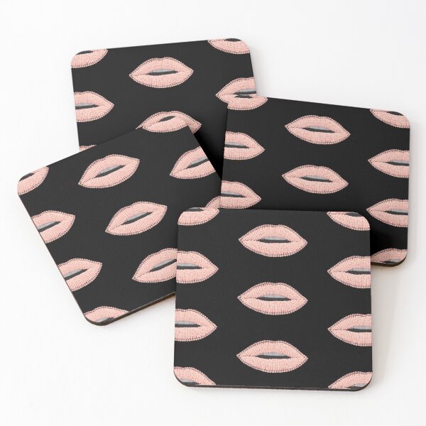 Item preview, Beaded Lips, Pink Lips, Light Pink Lips, Nude Lips, Lipstick, Pretty Lips, Pink Smile designed and sold by Clancy Rodgers.