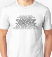 MY NAME IS ZAK BAGANS Unisex T-Shirt