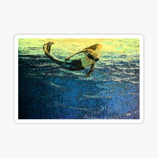 Vista previa del artículo con la obra «Sirena saludando el amanecer», diseñado y vendido por Melissa J Barrett.