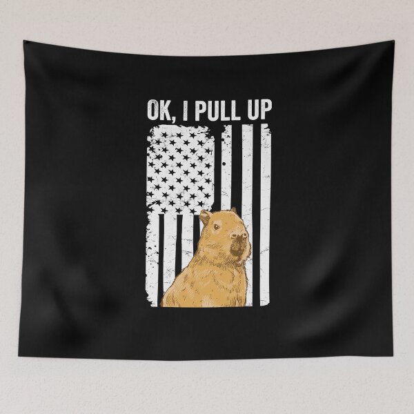 Item preview, Ok, I Pull Up Capybara Design designed and sold by ZzCorezZ.