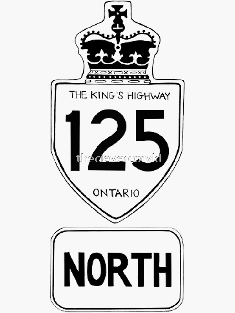 "Highway 125 to Balmertown, Cochenour, and McKenzie Island" Sticker for