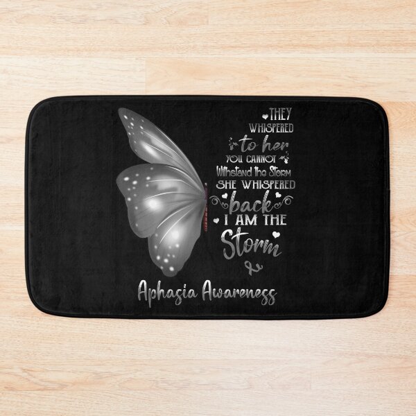 Item preview, She Whispered Back I Am The Storm Aphasia Awareness Butterfly designed and sold by frechettee.