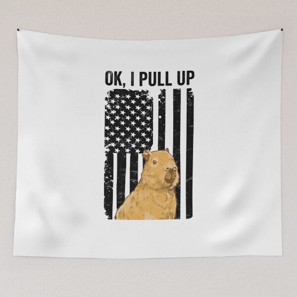 Item preview, Ok, I Pull Up Capybara Design designed and sold by ZzCorezZ.