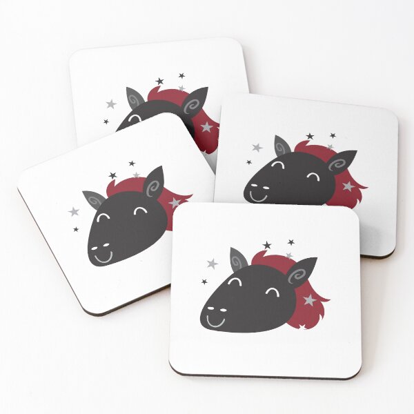 Item preview, Pretty black horse with red mane designed and sold by jazzydevil.
