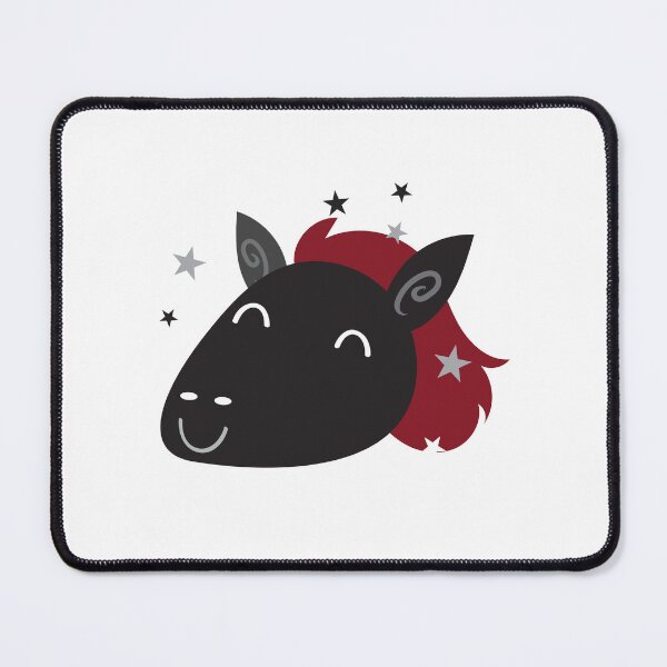 Item preview, Pretty black horse with red mane designed and sold by jazzydevil.