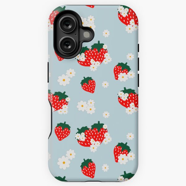 Item preview, Strawberry And Flowers Pattern designed and sold by Scarletdragonflyco ?????.
