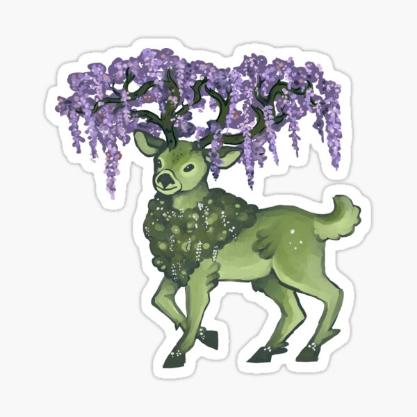 Item preview, Wisteria Deer designed and sold by adorkablyfeline.