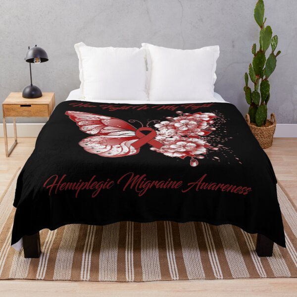 Item preview, Her Fight Is My Fight Hemiplegic Migraine Awareness Butterfly Ribbon Gifts designed and sold by Adropine.