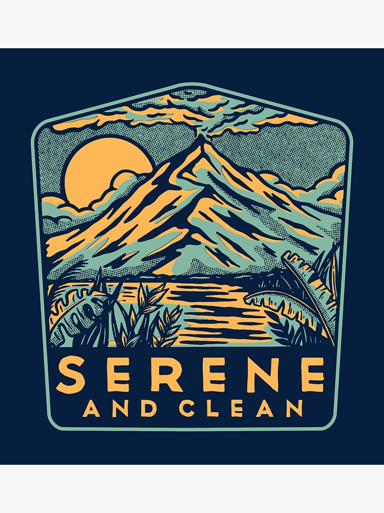 "Serene and Clean AA NA Recovery " Sticker for Sale by AmendApparel