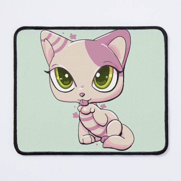Item preview, Littlest Pet Shop - Cute Pink Tabby Cartoon Cat designed and sold by Hamonica.