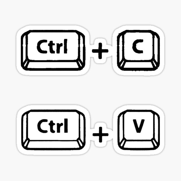 "copy and paste" Sticker for Sale by SPONKII | Redbubble