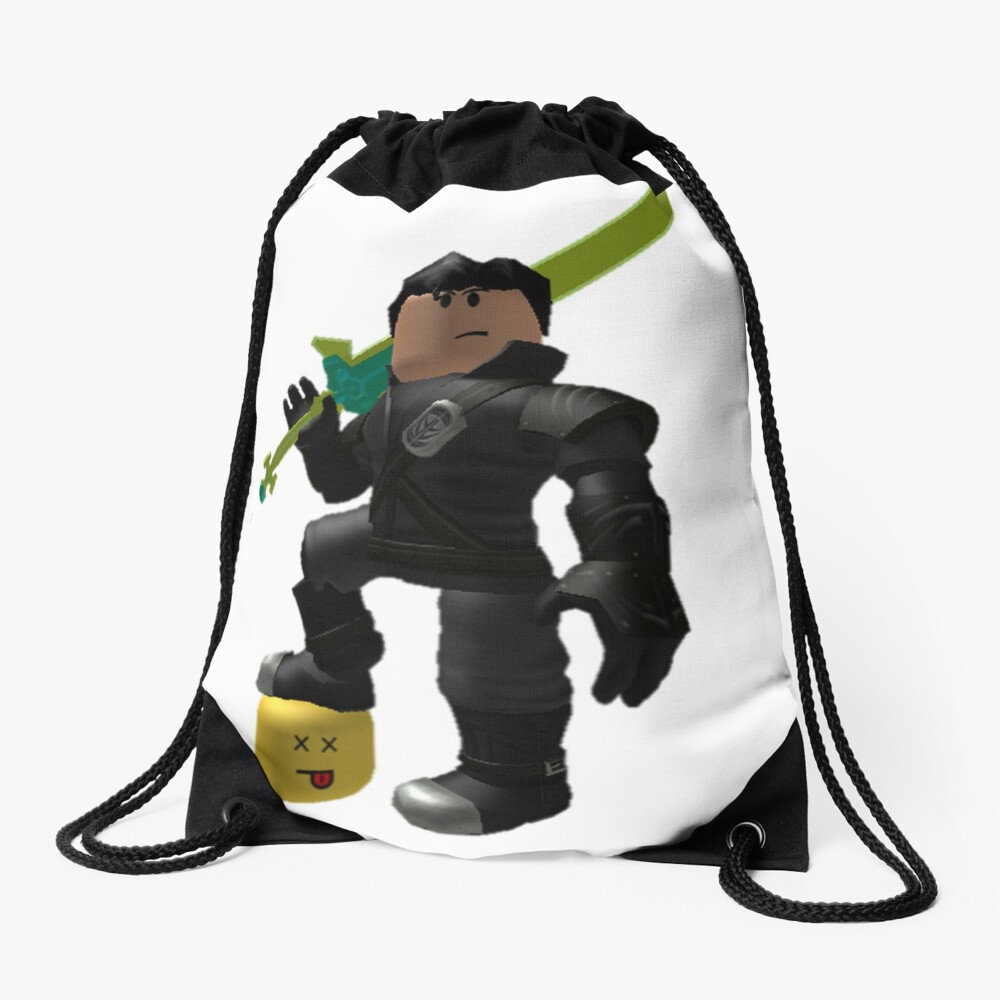 The Noob Slayer Drawstring Bag By Nicetreday14 Redbubble - nicetreday14 the robloxian warrior sleeveless top by nicetreday14