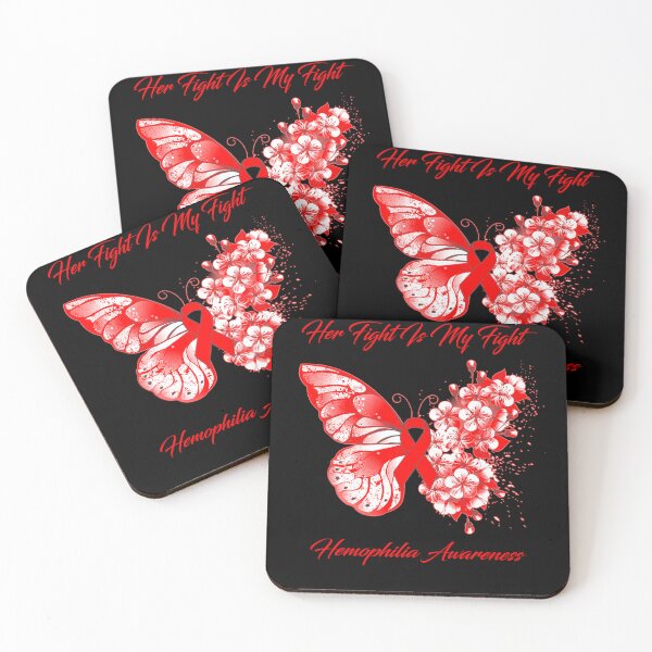 Item preview, Her Fight Is My Fight Hemophilia Awareness Butterfly Ribbon Gifts designed and sold by Adropine.