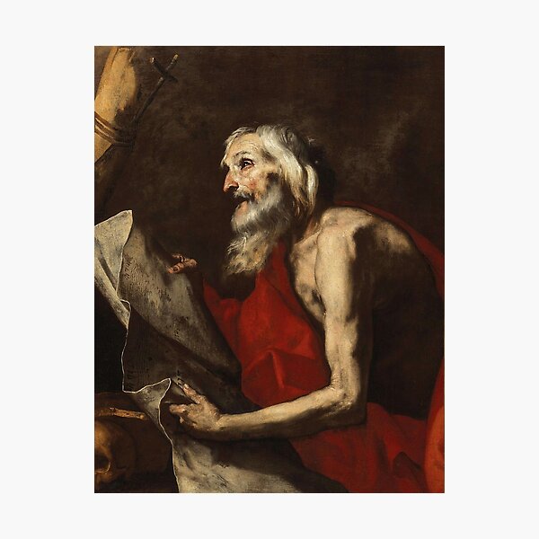Item preview, Saint Jerome | Jusepe de Ribera | 1650 Renaissance Christian Art designed and sold by CJET.