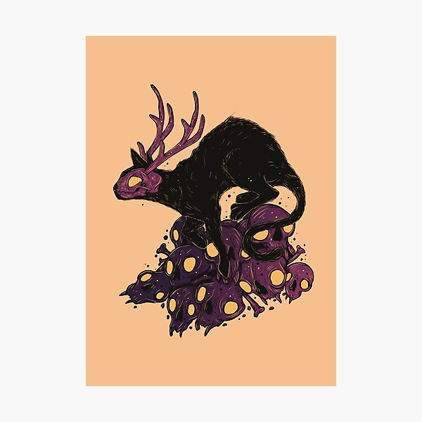 Kitty Demon Skull Photographic Print